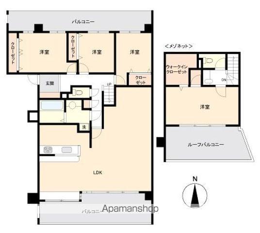 サムティレジデンス東山公園(4LDK/4階)の間取り写真