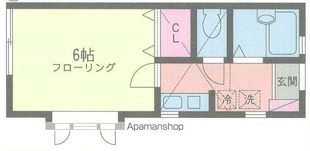 ピュア・スプリングス弘明寺(1K/2階)の間取り写真