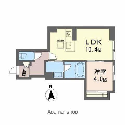 薬師堂館(1LDK/1階)の間取り写真
