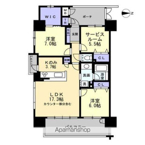 アルファステイツ問屋町Ⅱ(2SLDK/4階)の間取り写真
