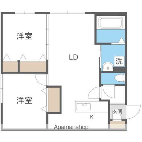 ラピスブラオN27(2LDK/2階)の間取り写真