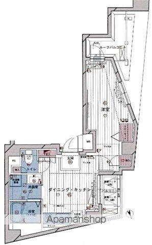 ヴィータローザCQレジデンス練馬富士見台(1DK/7階)の間取り写真