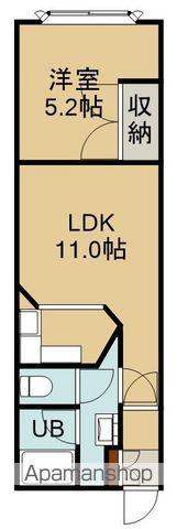 グランディール松陰(1LDK/2階)の間取り写真