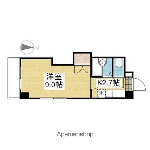 ブラウンハイム(1K/6階)の間取り写真
