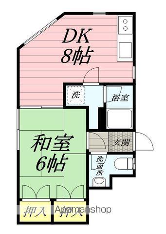 コーポ大安(1DK/1階)の間取り写真