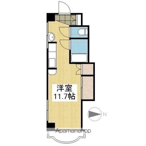 伊予鉄道横河原線 いよ立花駅 徒歩9分 4階建 築36年(ワンルーム/2階)の間取り写真