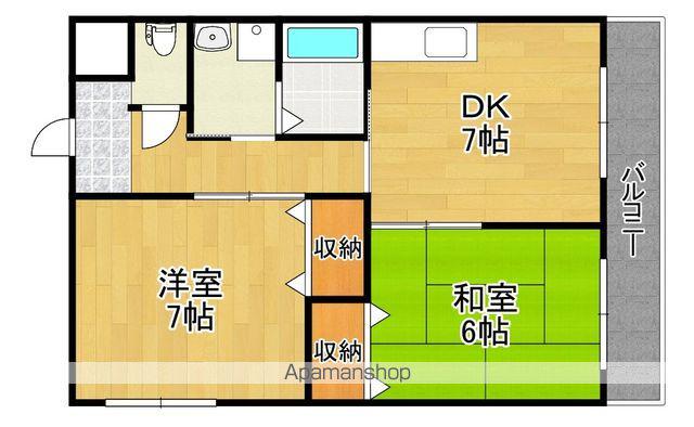 ベルメゾン(2DK/3階)の間取り写真