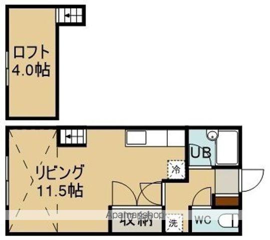 ポートタウン(ワンルーム/1階)の間取り写真