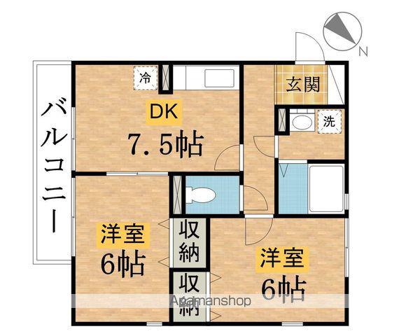 グランシャリオ(2DK/2階)の間取り写真