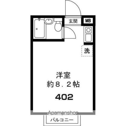 ハーモニアスガーデン(ワンルーム/4階)の間取り写真