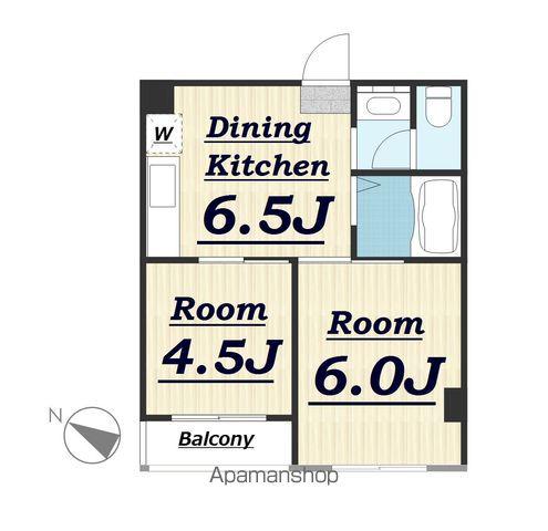 メゾン・ド・モリ(2DK/2階)の間取り写真