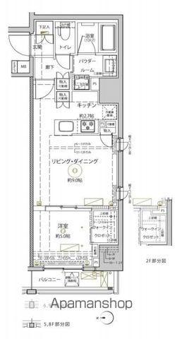 クレイシア秋葉原ラグゼスウィート(1LDK/9階)の間取り写真