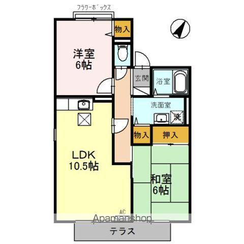 セリティー(2LDK/1階)の間取り写真