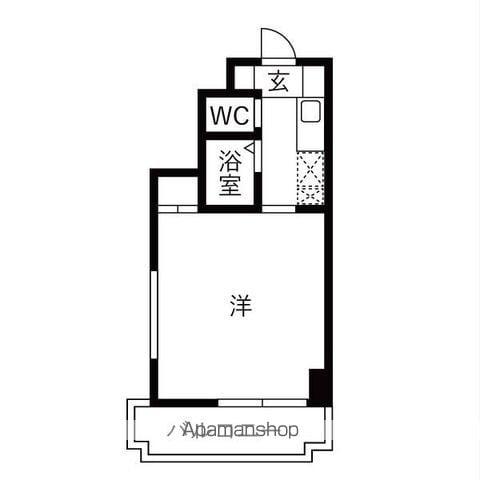 SLR吹上(1K/6階)の間取り写真