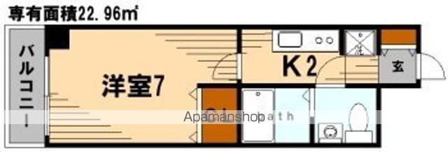 ミリオンステーションプラザ鶴見市場(1K/2階)の間取り写真