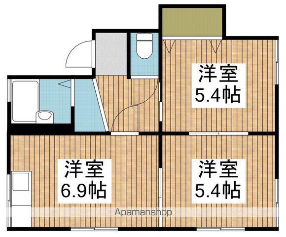 メゾンヴェルデュール(2DK/1階)の間取り写真