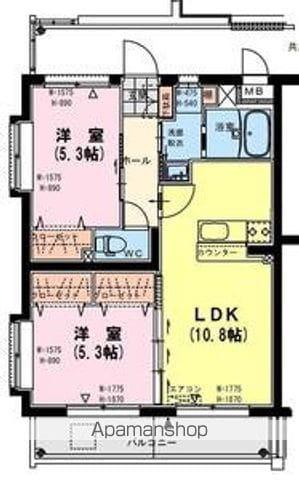 レガーロ(2LDK/2階)の間取り写真