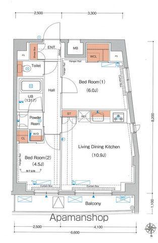 エストゥルース東高円寺(2LDK/8階)の間取り写真