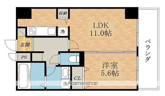 ベルヴィオウミ(1LDK/5階)の間取り写真
