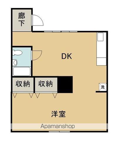 ソミュール・アン(1DK/1階)の間取り写真