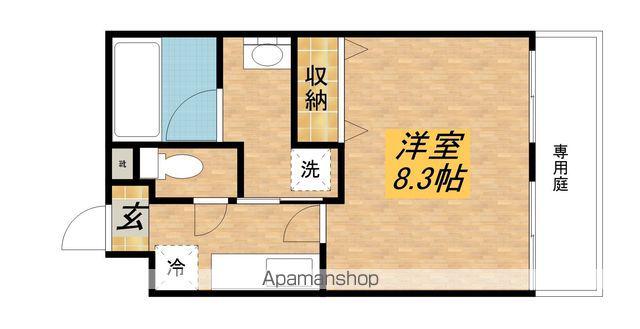 アンビエンテ(1K/1階)の間取り写真