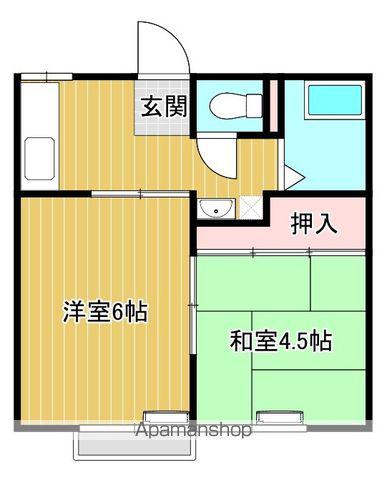 ハイツ智(2K/2階)の間取り写真