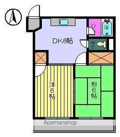 第13杉フラット(2DK/5階)の間取り写真