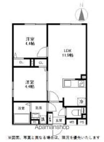 マリオン杉並(2LDK/3階)の間取り写真