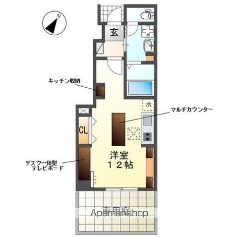 WOODSTOCK NEST(ワンルーム/1階)の間取り写真