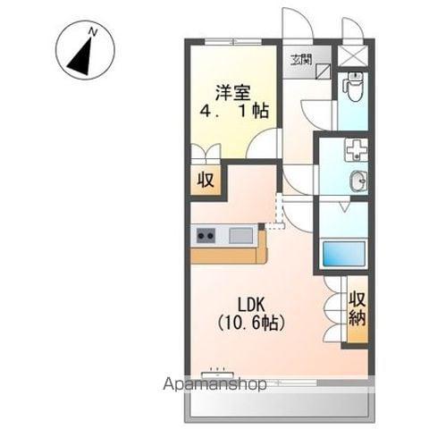 シャルマンコート2番館(1LDK/1階)の間取り写真