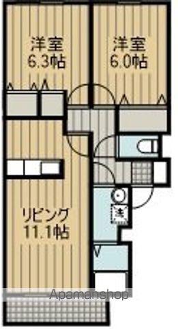 ラピュタ(2LDK/1階)の間取り写真