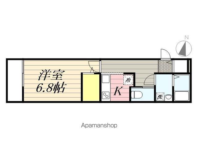 アイフラット(1K/2階)の間取り写真