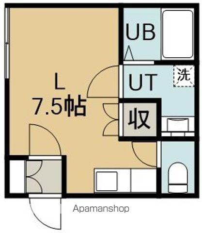 サクセス戸倉(ワンルーム/2階)の間取り写真