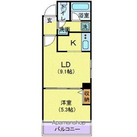 FACE(2LDK/8階)の間取り写真