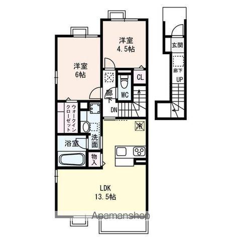 アンティム(2LDK/2階)の間取り写真