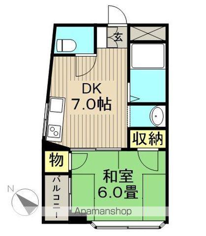 パシフィック小岩(1DK/3階)の間取り写真