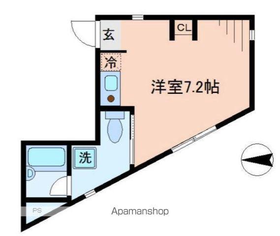 東武伊勢崎・大師線 浅草駅(東武・都営・メトロ) 徒歩14分 3階建 築10年(ワンルーム/2階)の間取り写真