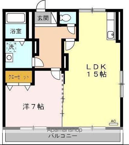 ミレニアム光Ⅱ(1LDK/1階)の間取り写真