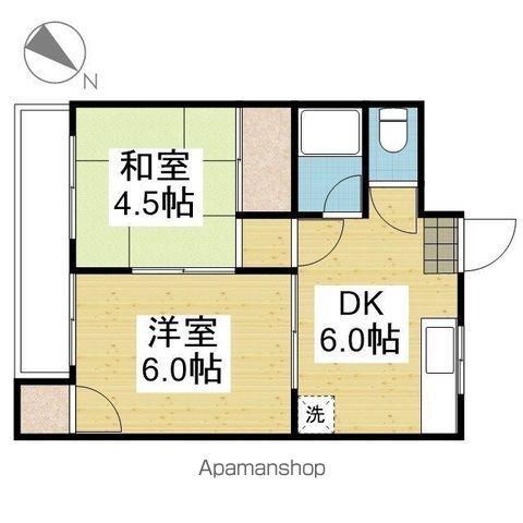 宮田ハイツ(2DK/1階)の間取り写真