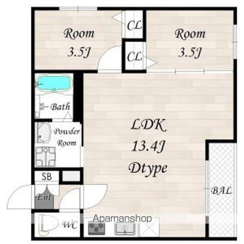AVANTIO泉佐野(2LDK/2階)の間取り写真