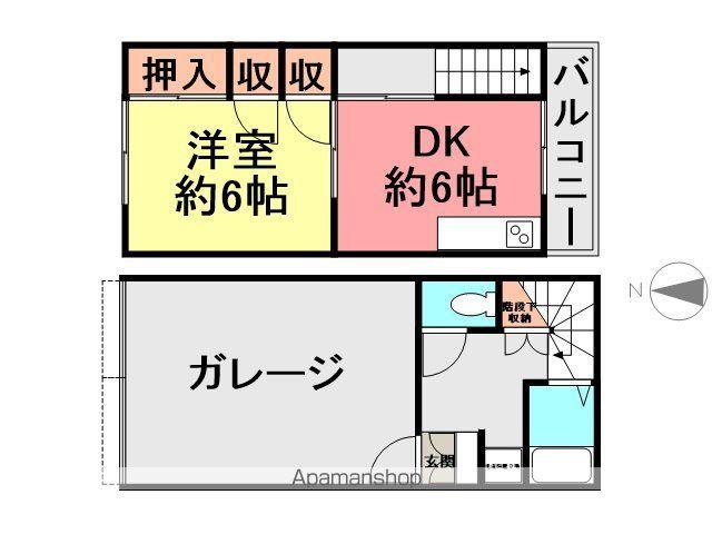 東難波町貸家(1DK)の間取り写真