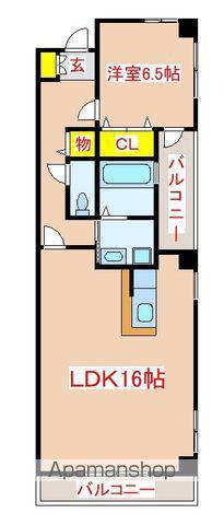 セイントプシュケタワー(1LDK/10階)の間取り写真