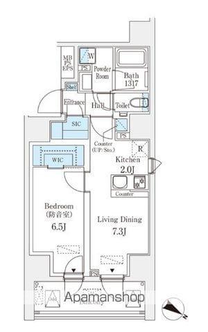 フィシオ飯田橋(1LDK/5階)の間取り写真