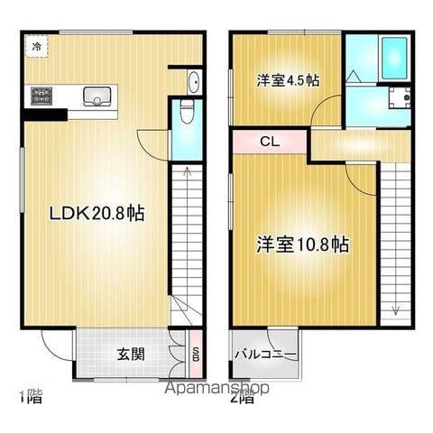 カッツェカヤバ(2LDK)の間取り写真