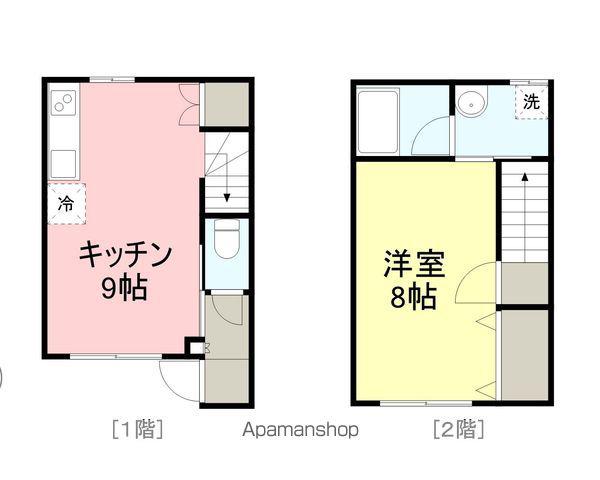 アメニティタウン春日山A棟(1LDK/2階)の間取り写真