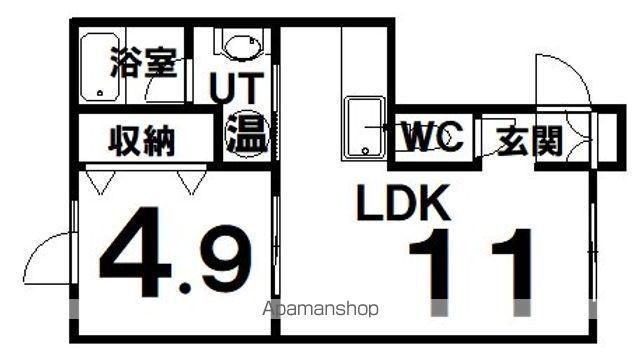 ファイン愛国(1LDK/1階)の間取り写真