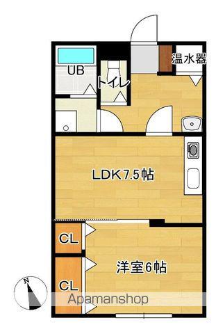 荒江コーポ(1LDK/1階)の間取り写真