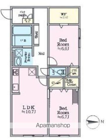 ティーリミテッド(2LDK/2階)の間取り写真