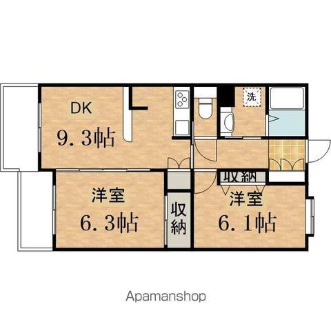 プレンディヒルズ高幡不動 PLENDYHILLS(2DK/3階)の間取り写真
