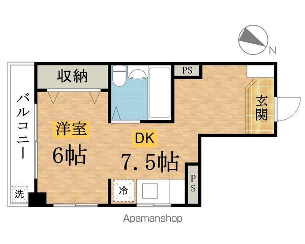 丸子ビル(ワンルーム/3階)の間取り写真